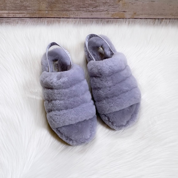 UGG Fluff Yeah Slides In June Gloom - Picture 3 of 7